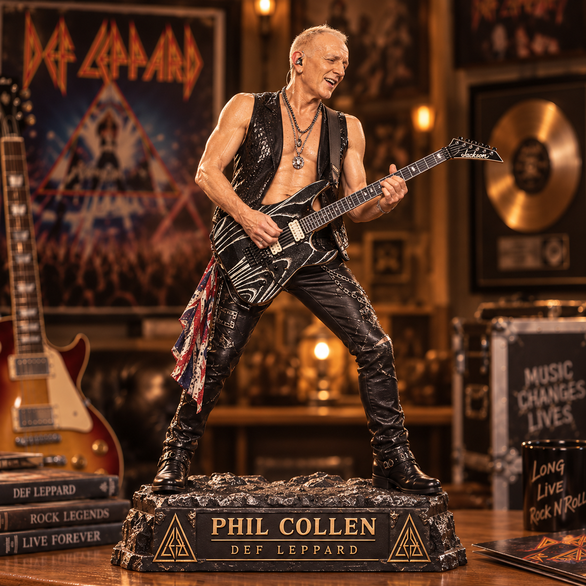 Phil Collen – Def Leppard Collectible Acrylic Plaque Table Decor