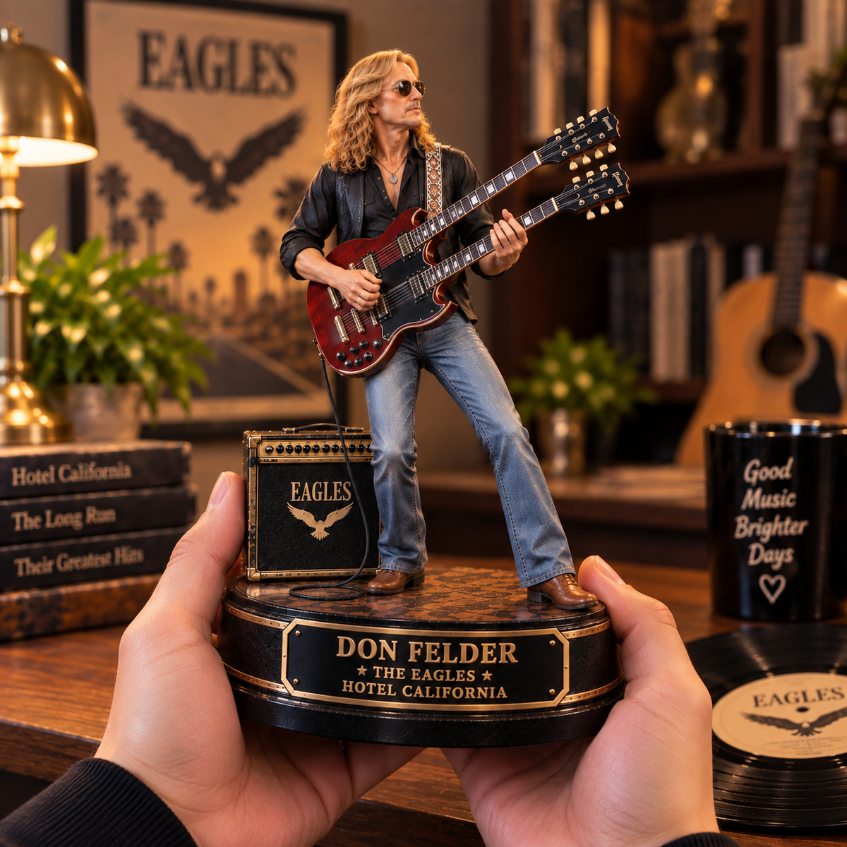 Don Felder Hotel California – Eagles Collectible Acrylic Plaque Table Decor