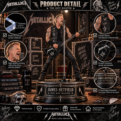 James Hetfield The Riff Master – Collectible Acrylic Plaque Table Decor