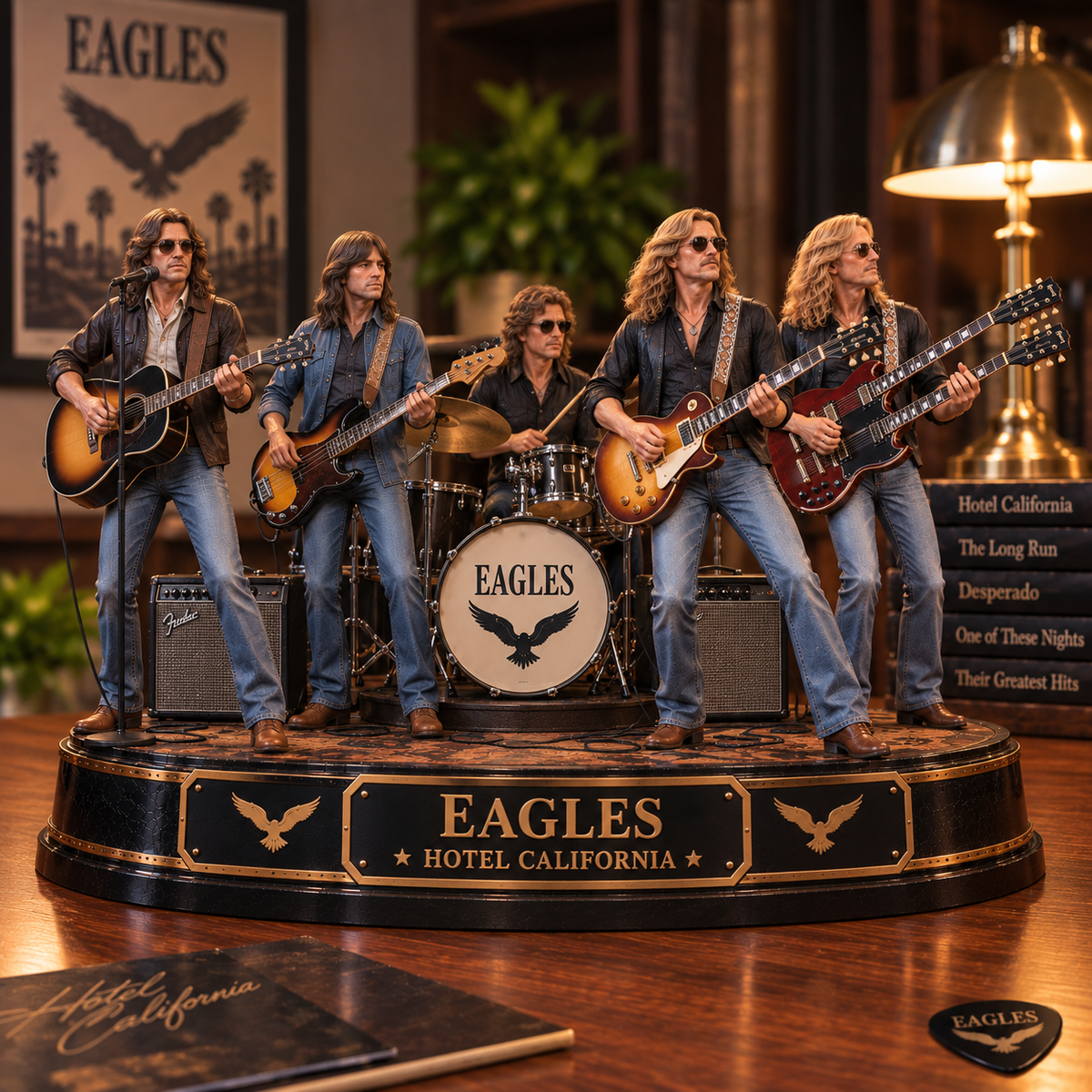 Eagles Hotel California – Collectible Acrylic Plaque Table Decor