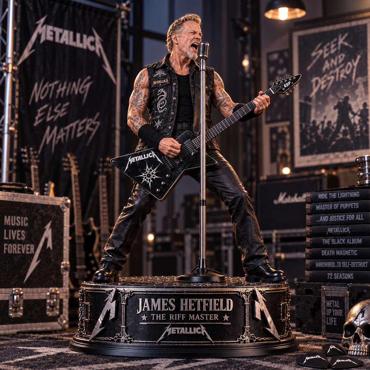 James Hetfield The Riff Master – Collectible Acrylic Plaque Table Decor