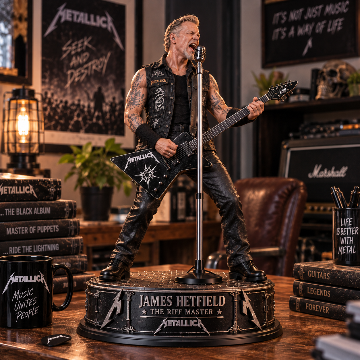 James Hetfield The Riff Master – Collectible Acrylic Plaque Table Decor