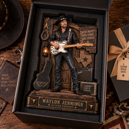 Waylon Jennings Outlaw Country – Collectible Acrylic Plaque Table Decor