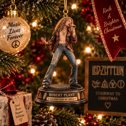 Robert Plant – Led Zeppelin Collectible Christmas Ornament – Music Legend Gift for Fans