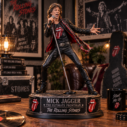 Mick Jagger The Ultimate Frontman – The Rolling Stones Collectible Acrylic Plaque Table Decor