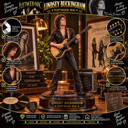 Lindsey Buckingham Fleetwood Mac – Collectible Acrylic Plaque Table Decor