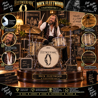 Mick Fleetwood Fleetwood Mac – Collectible Acrylic Plaque Table Decor