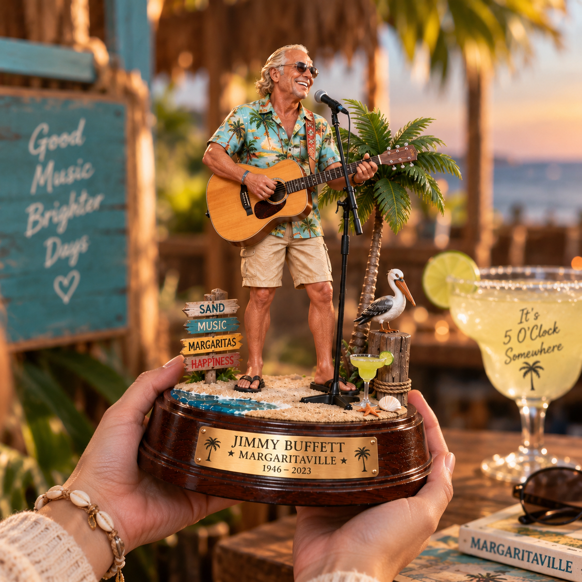 Jimmy Buffett Margaritaville – Collectible Acrylic Plaque Table Decor