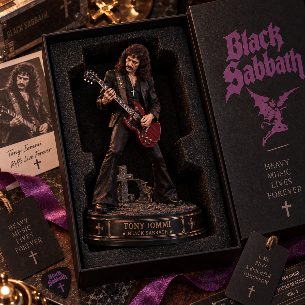 Tony Iommi Black Sabbath – Collectible Acrylic Plaque Table Decor