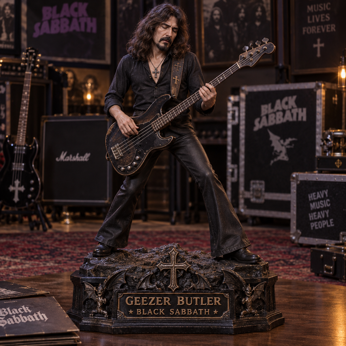 Geezer Butler Black Sabbath – Collectible Acrylic Plaque Table Decor