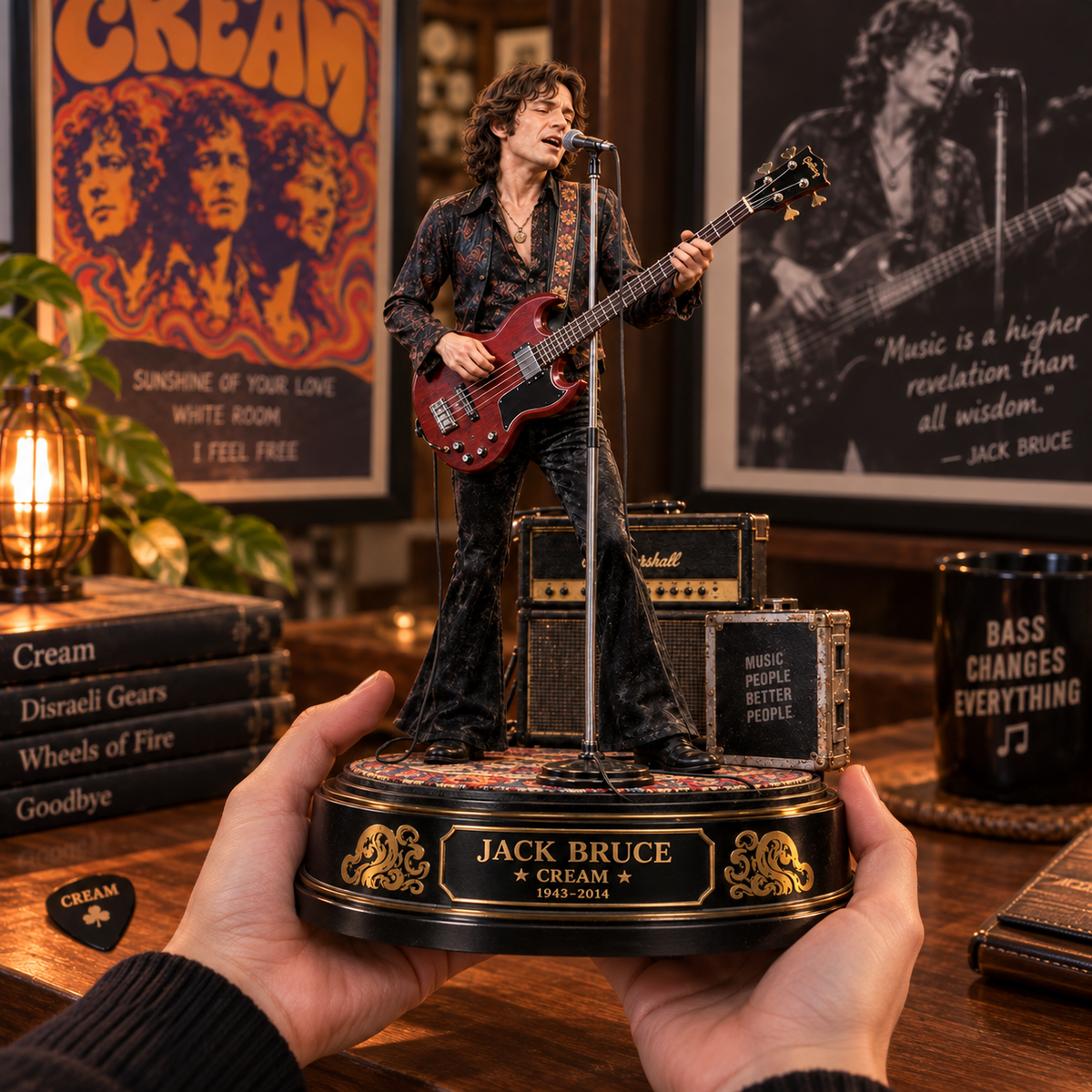 Jack Bruce – Cream Collectible Acrylic Plaque Table Decor