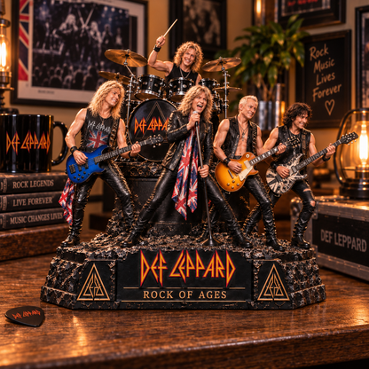 Def Leppard Rock of Ages – Rock Band Collectible Acrylic Plaque Table Decor