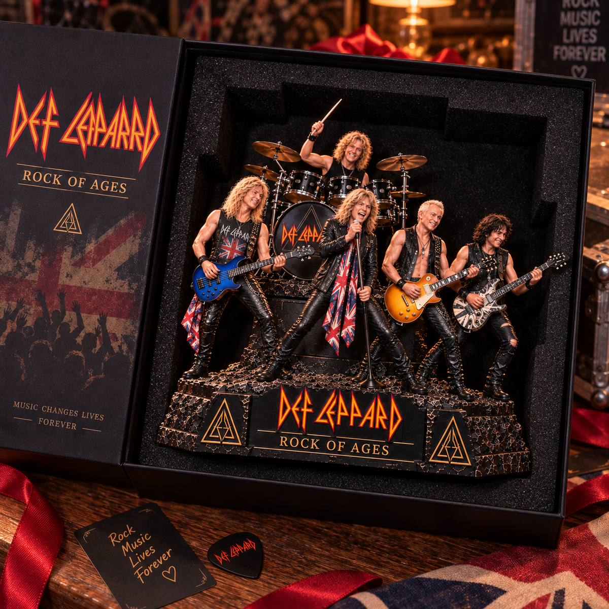 Def Leppard Rock of Ages – Rock Band Collectible Acrylic Plaque Table Decor