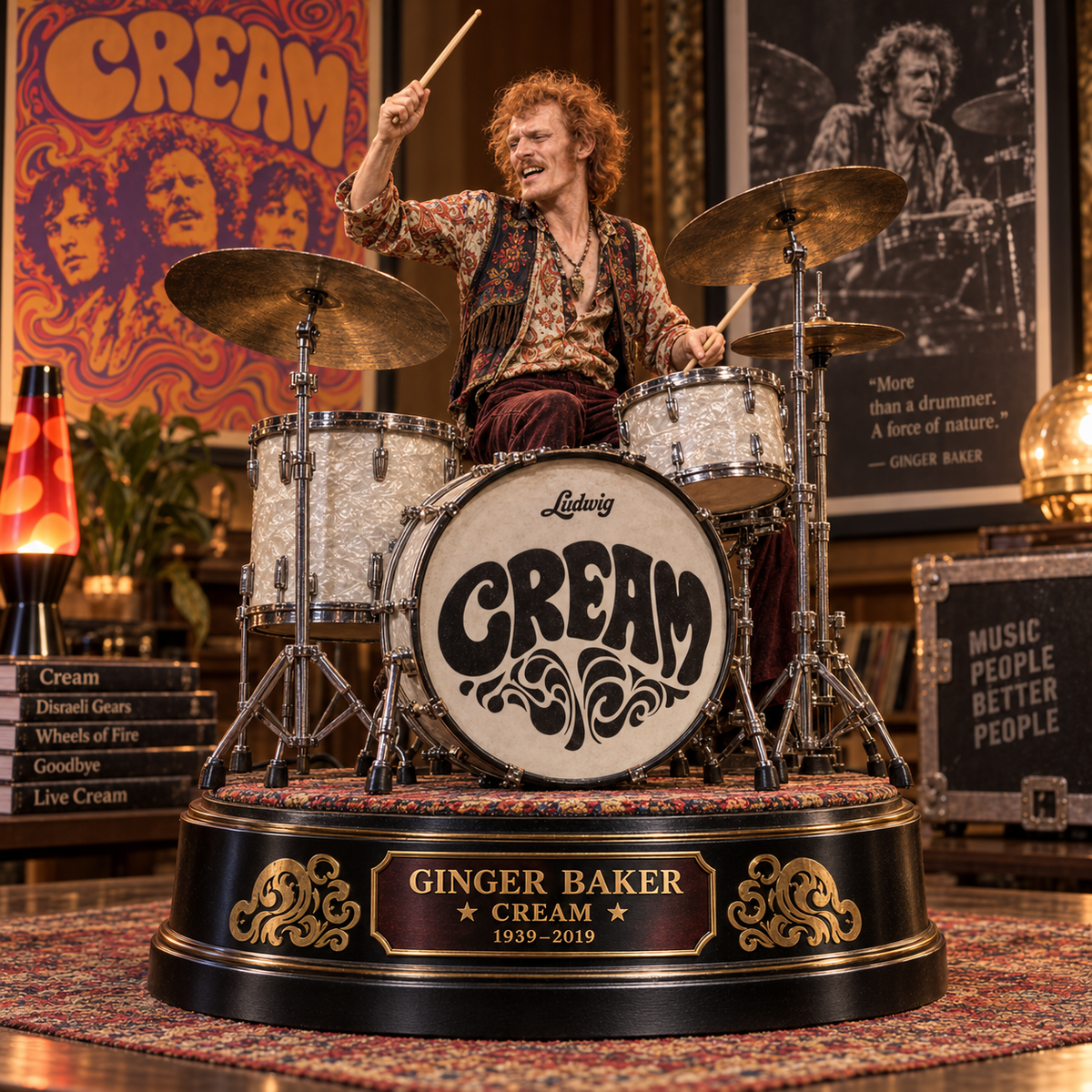 Ginger Baker – Cream Collectible Acrylic Plaque Table Decor