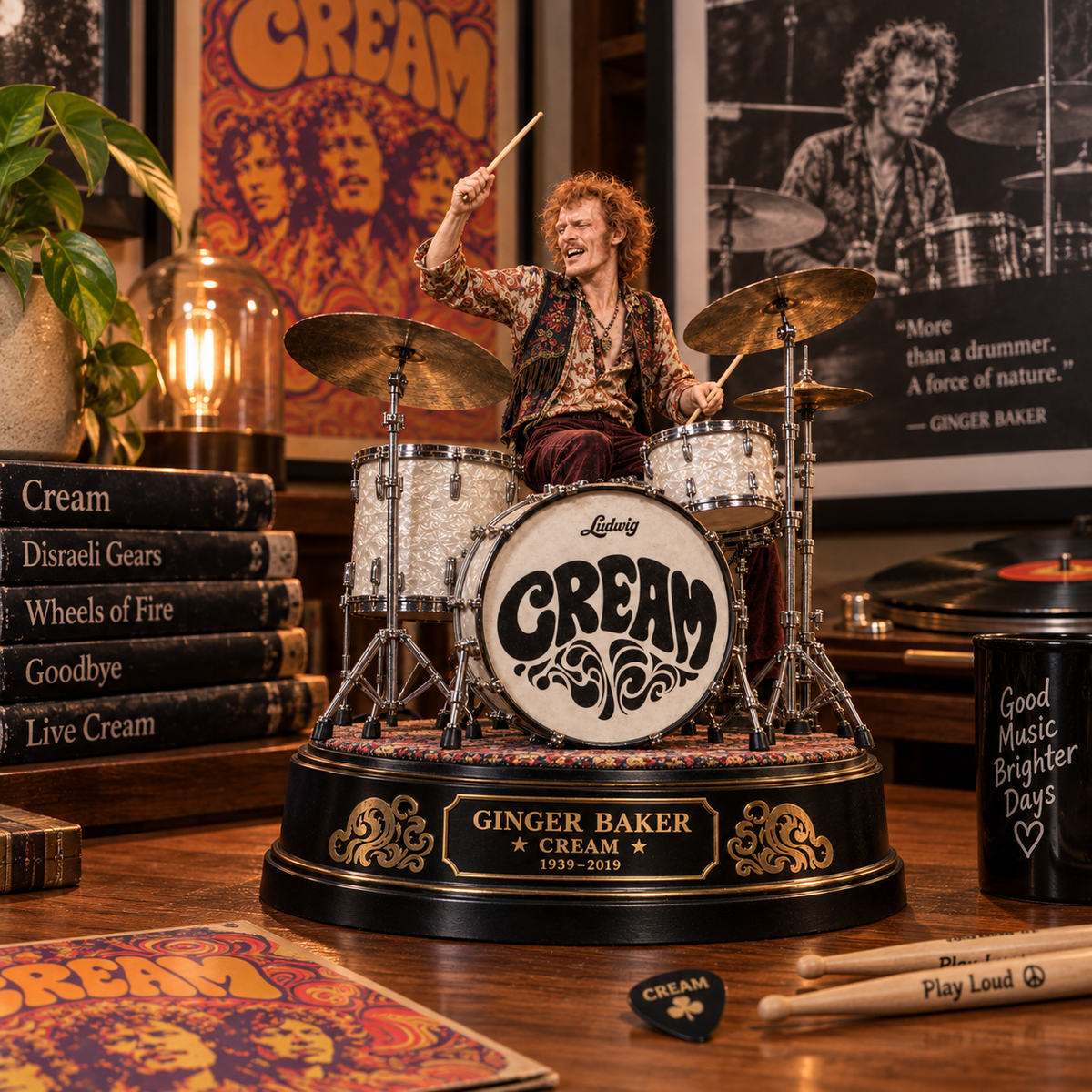 Ginger Baker – Cream Collectible Acrylic Plaque Table Decor