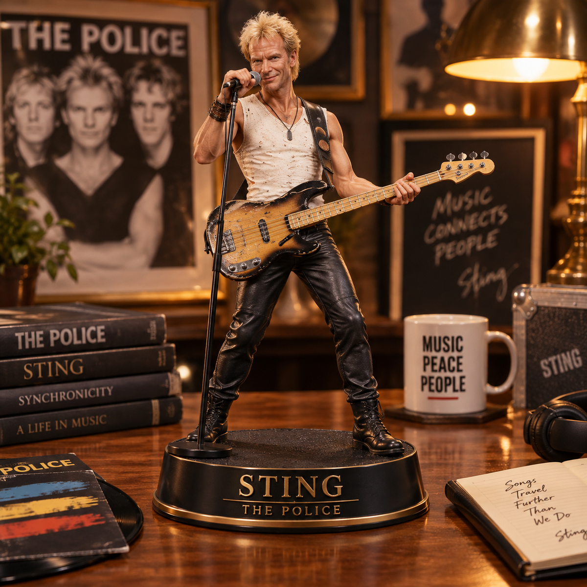 Sting – The Police Collectible Acrylic Plaque Table Decor