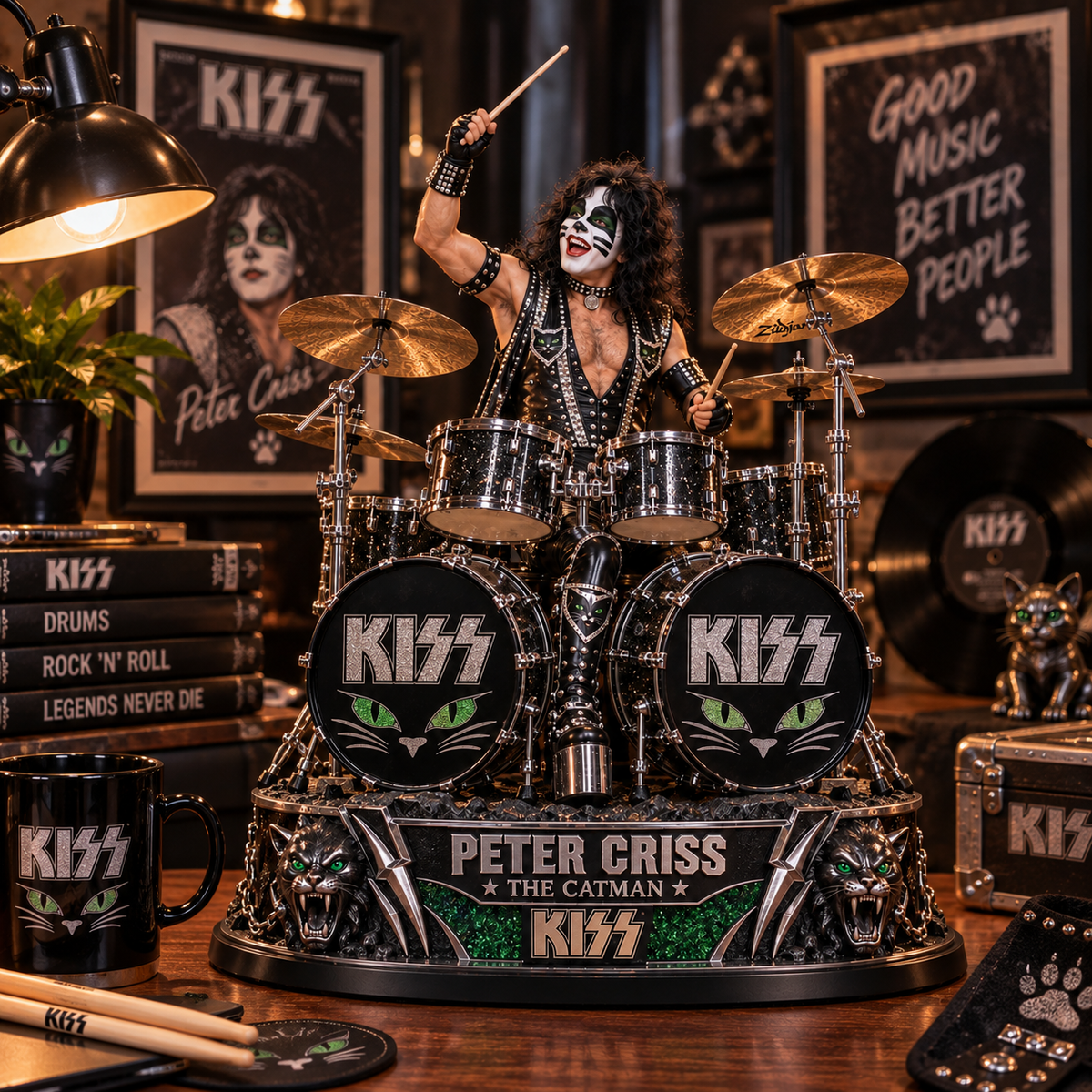 Peter Criss The Catman – Collectible Acrylic Plaque Table Decor