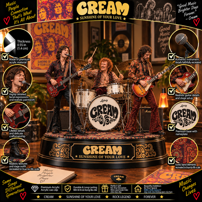 Cream Sunshine of Your Love – Rock Band Collectible Acrylic Plaque Table Decor