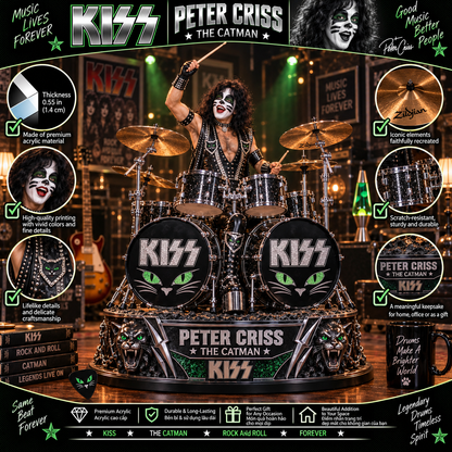 Peter Criss The Catman – Collectible Acrylic Plaque Table Decor