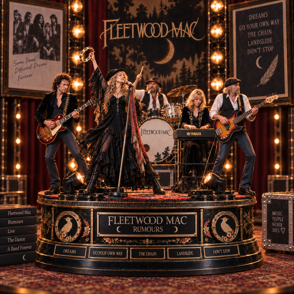 Fleetwood Mac Rumours – Rock Band Legends – Collectible Acrylic Plaque Table Decor