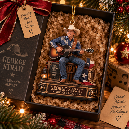 George Strait King of Country – Country Music Legend – Christmas Ornament