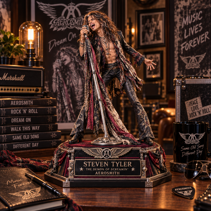 Steven Tyler The Demon of Screamin’ – Collectible Acrylic Plaque Table Decor
