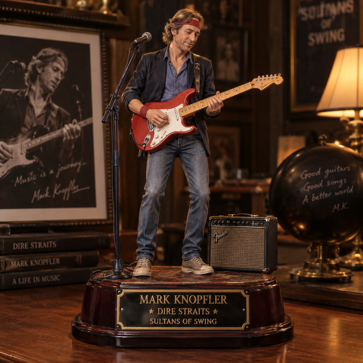 Mark Knopfler Sultans of Swing – Dire Straits Collectible Acrylic Plaque Table Decor