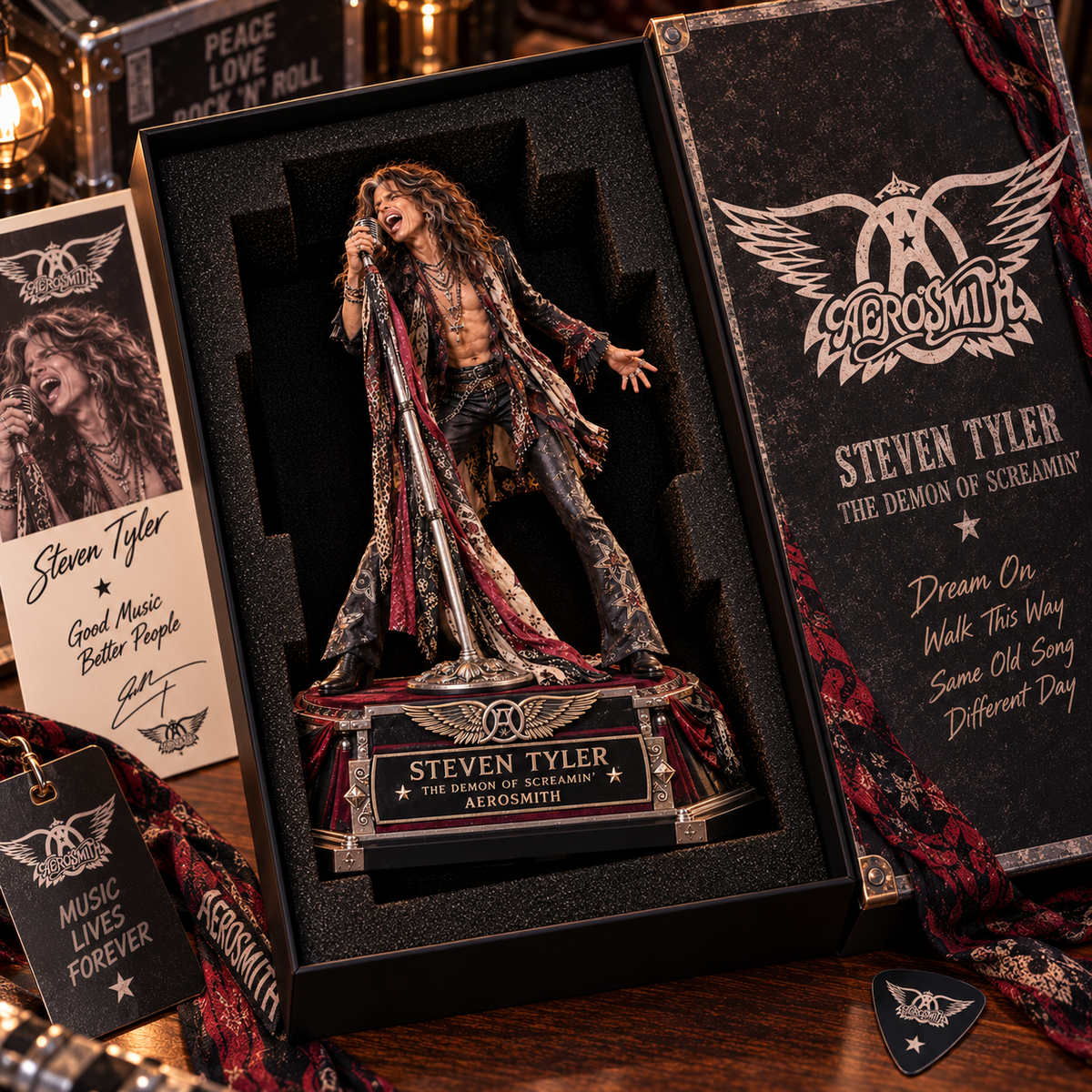 Steven Tyler The Demon of Screamin’ – Collectible Acrylic Plaque Table Decor