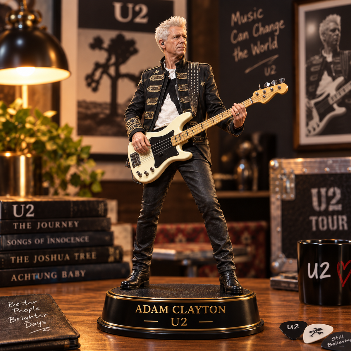 Adam Clayton – U2 Collectible Acrylic Plaque Table Decor