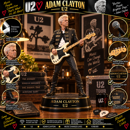 Adam Clayton – U2 Collectible Acrylic Plaque Table Decor