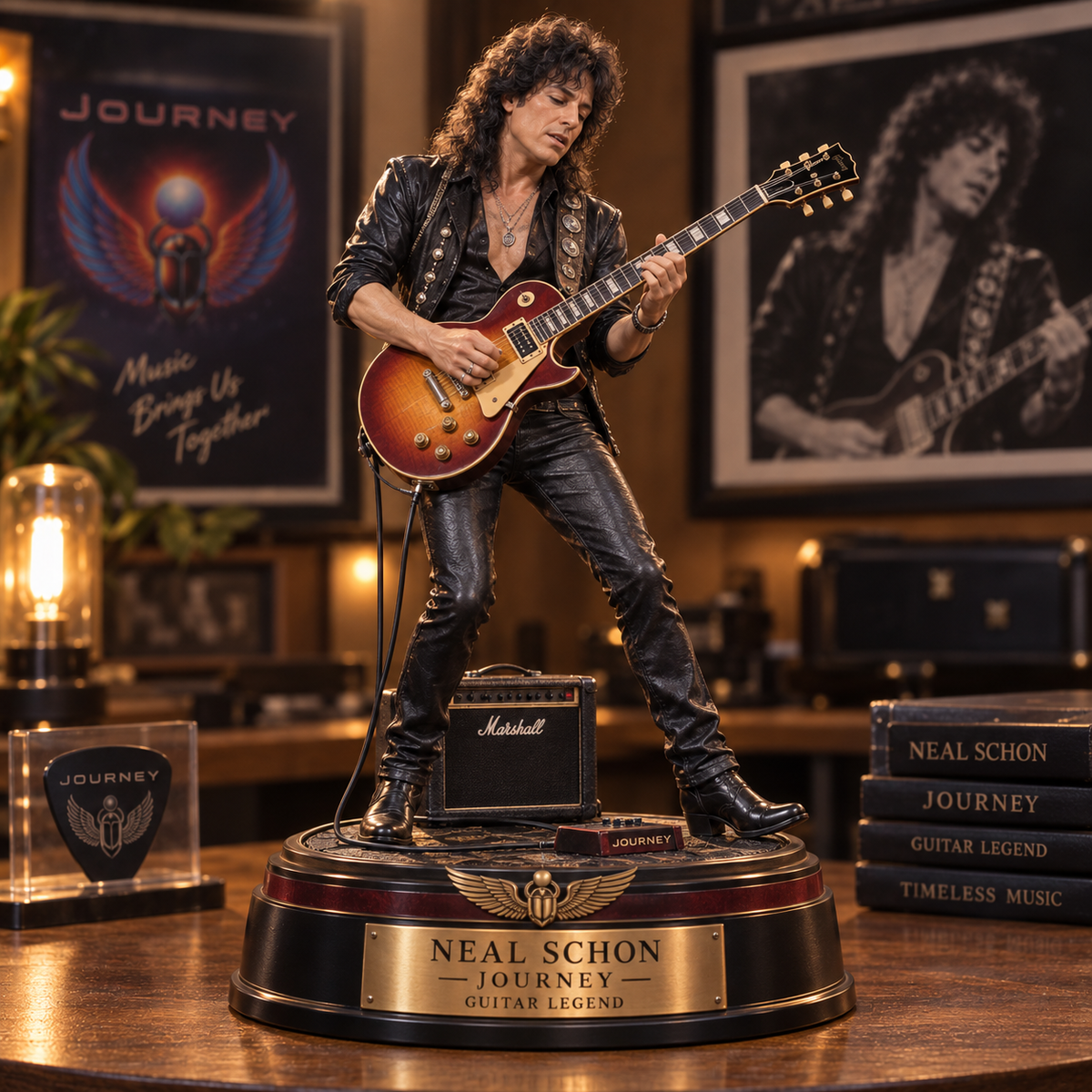 Neal Schon Guitar Legend – Journey Collectible Acrylic Plaque Table Decor