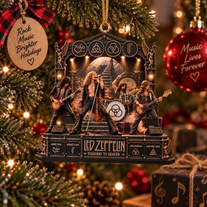 Led Zeppelin Stairway to Heaven – Rock Legends – Christmas Ornament