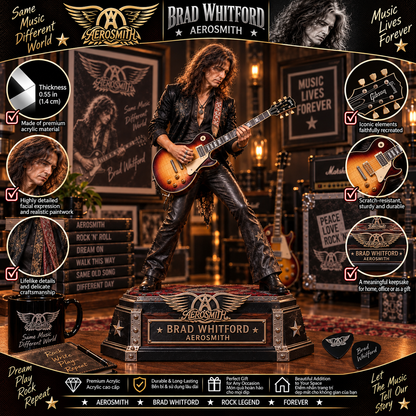 Brad Whitford Aerosmith Guitarist – Collectible Acrylic Plaque Table Decor