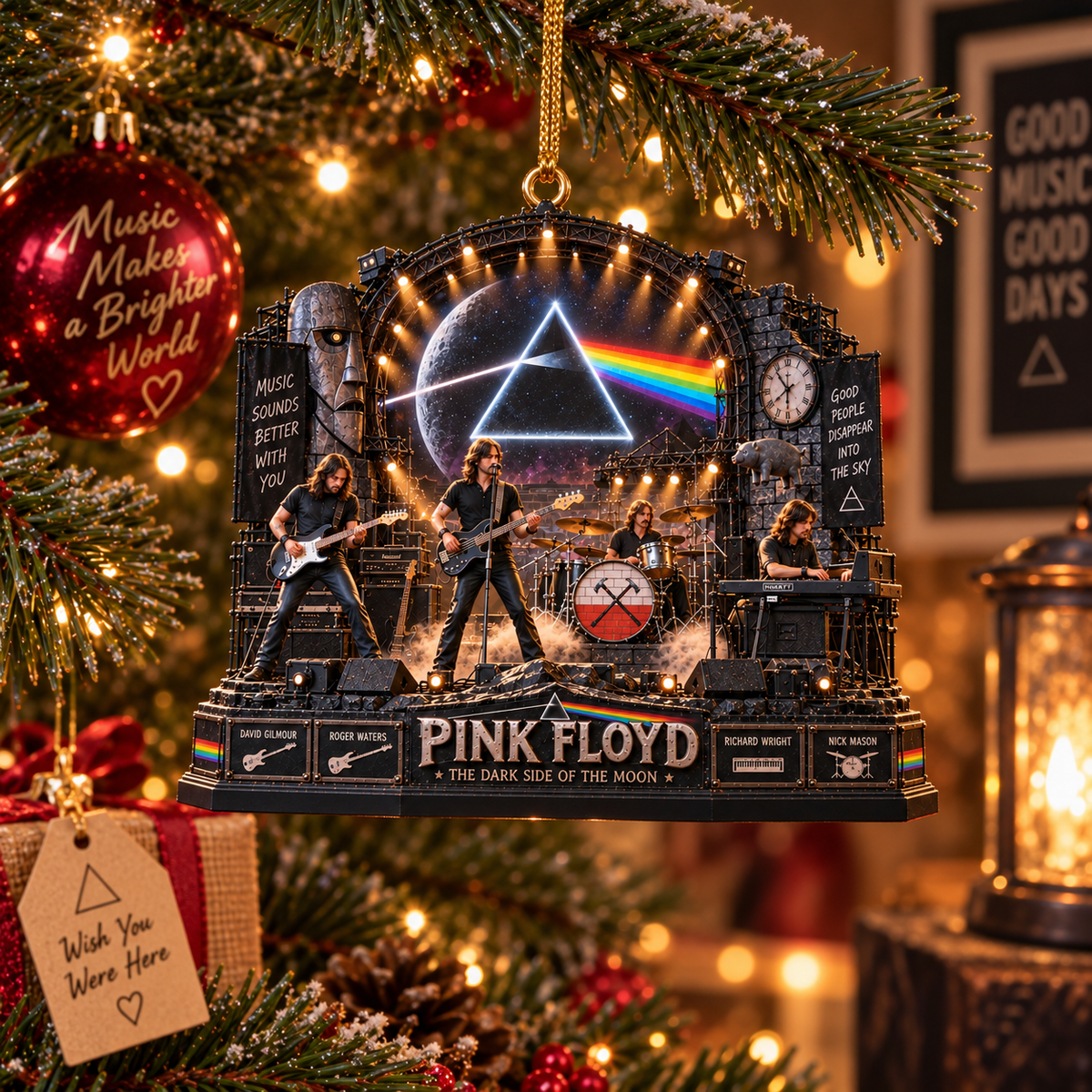 Pink Floyd The Dark Side of the Moon – Rock Legends – Christmas Ornament