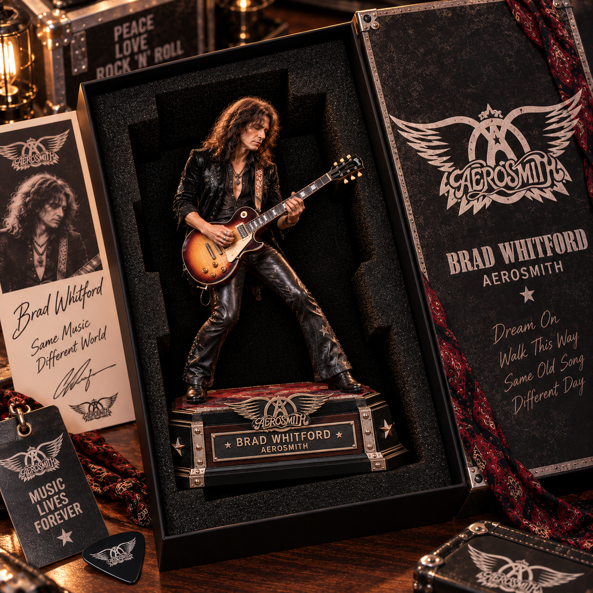 Brad Whitford Aerosmith Guitarist – Collectible Acrylic Plaque Table Decor