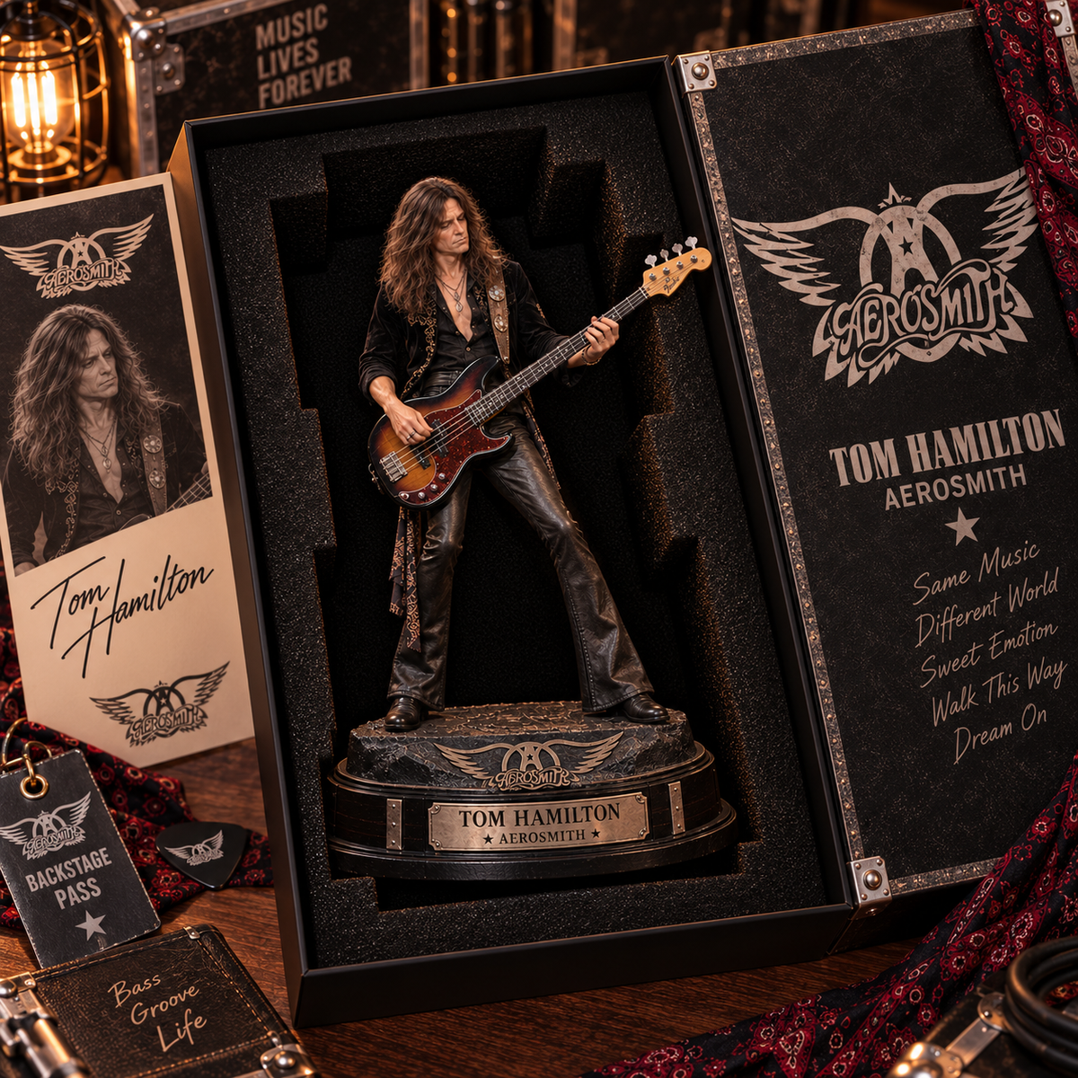 Tom Hamilton Aerosmith Bass Legend – Collectible Acrylic Plaque Table Decor
