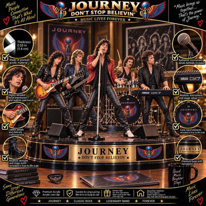 Journey Don’t Stop Believin’ – Rock Band Collectible Acrylic Plaque Table Decor
