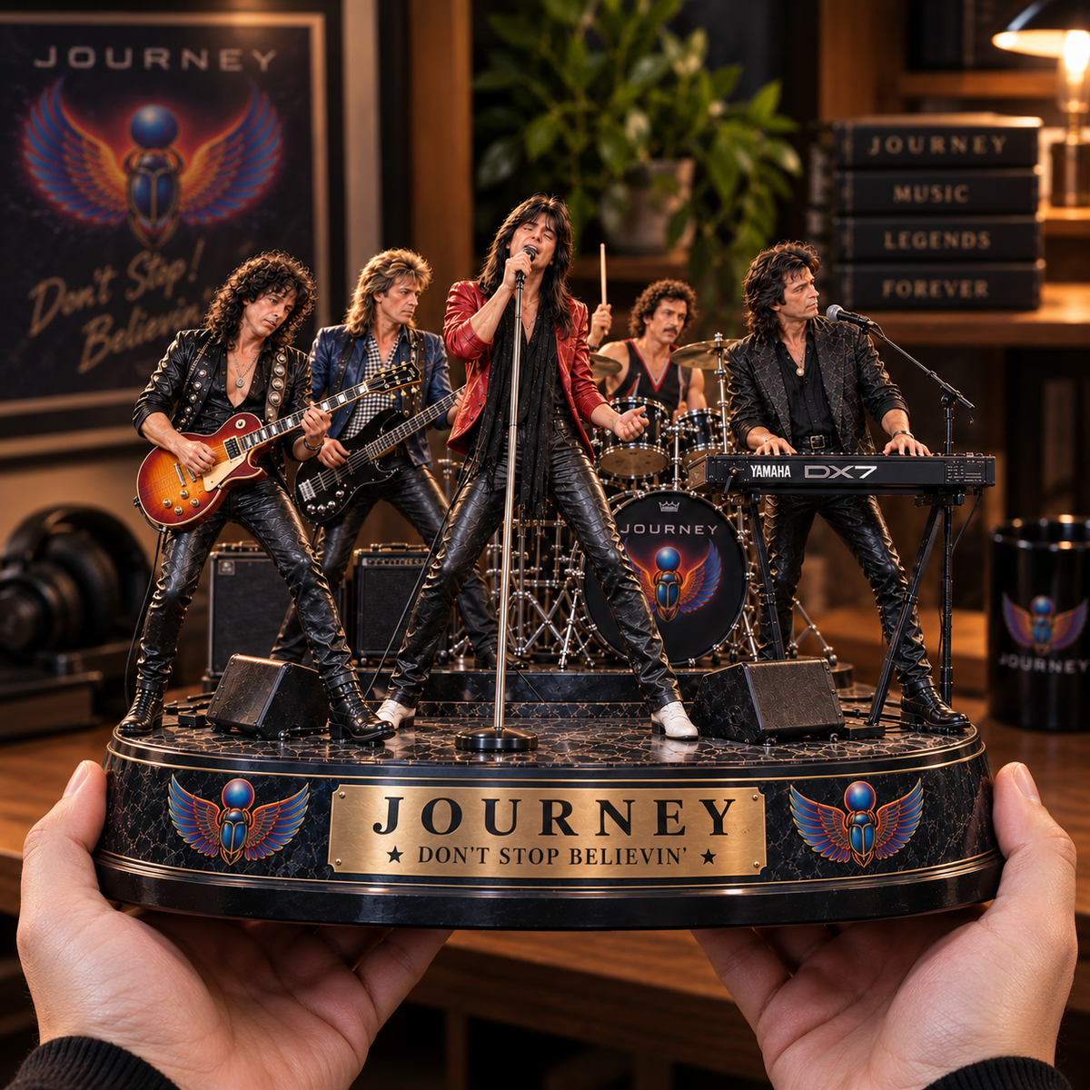 Journey Don’t Stop Believin’ – Rock Band Collectible Acrylic Plaque Table Decor