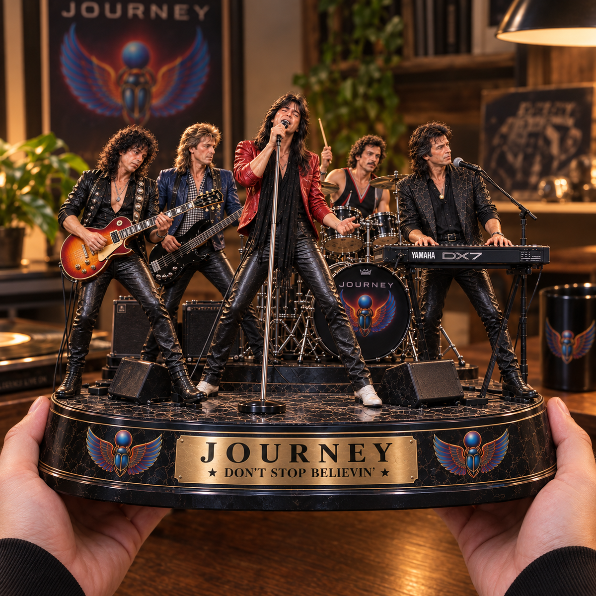 Journey Don’t Stop Believin’ – Rock Band Collectible Acrylic Plaque Table Decor