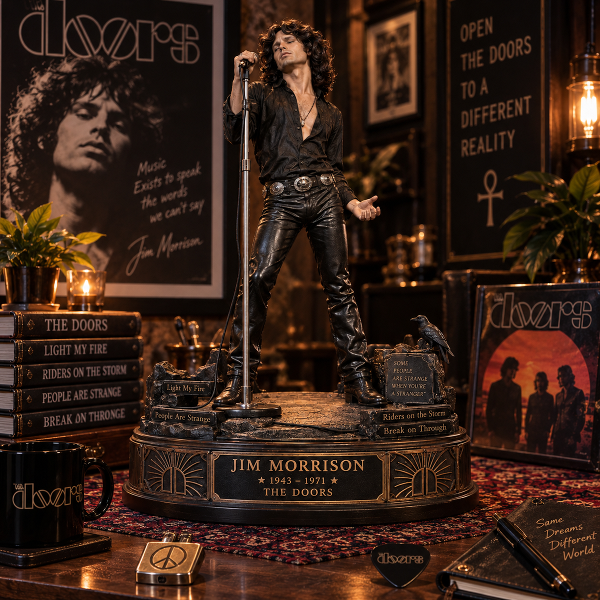 Jim Morrison The Lizard King – Collectible Acrylic Plaque Table Decor