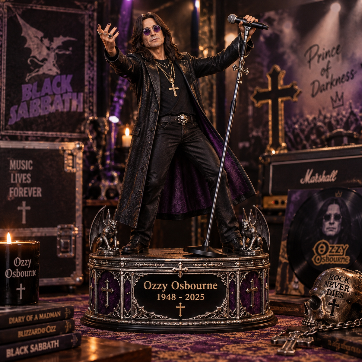 Ozzy Osbourne Prince of Darkness – Collectible Acrylic Plaque
