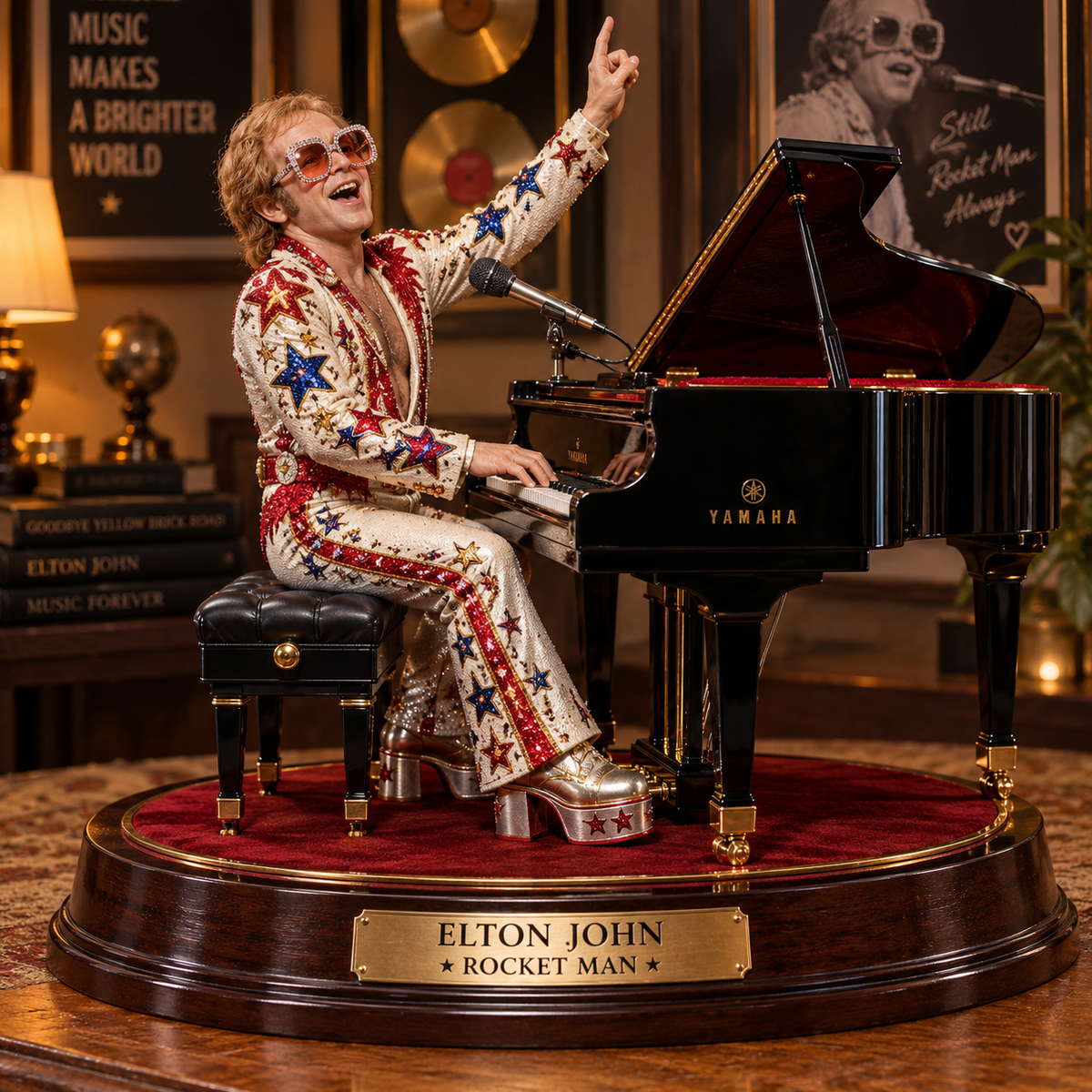 Elton John Rocket Man – Collectible Acrylic Plaque Table Decor