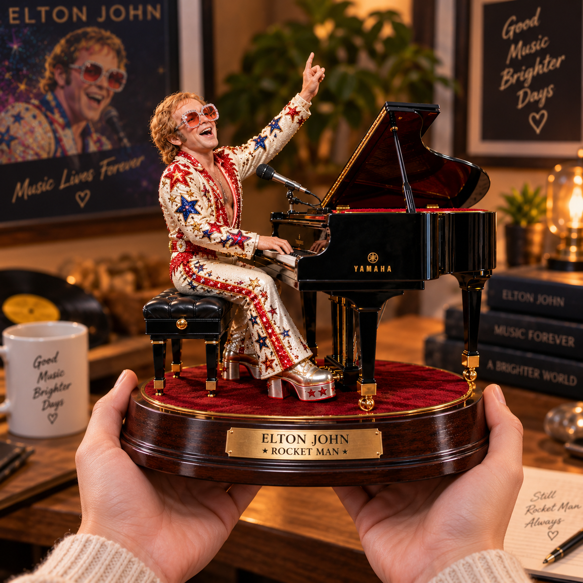 Elton John Rocket Man – Collectible Acrylic Plaque Table Decor