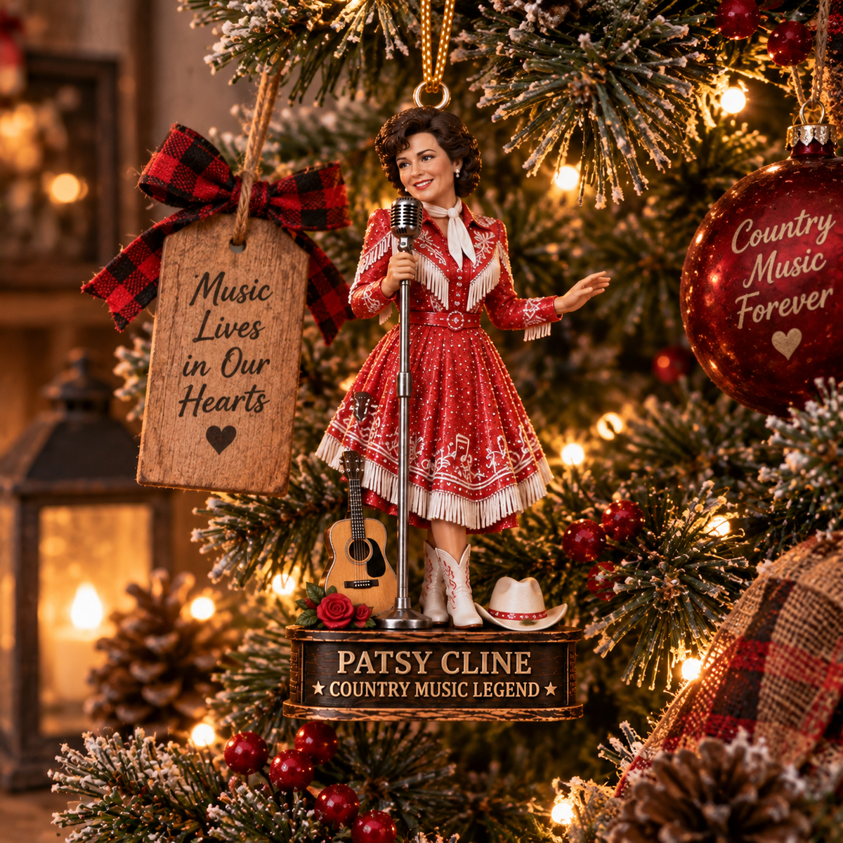 Patsy Cline Collectible Christmas Ornament – Country Music Legend Gift for Fans