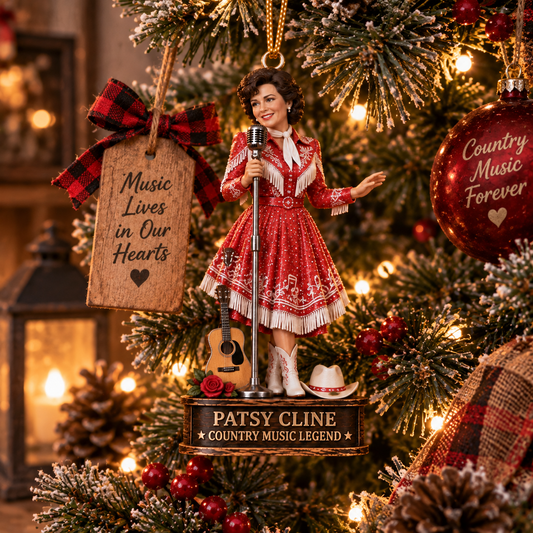 Patsy Cline Collectible Christmas Ornament – Country Music Legend Gift for Fans