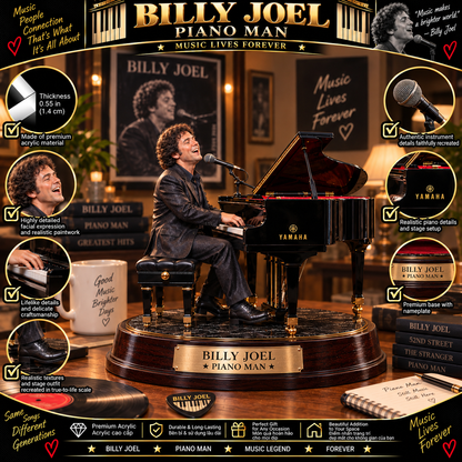 Billy Joel Piano Man – Collectible Acrylic Plaque Table Decor