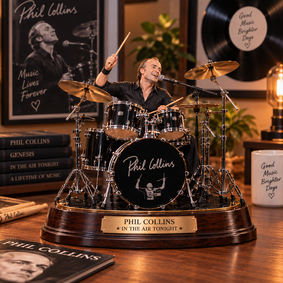 Phil Collins In the Air Tonight – Collectible Acrylic Plaque Table Decor