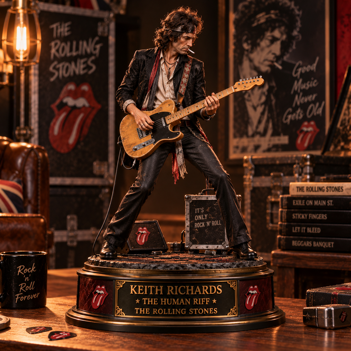 Keith Richards The Human Riff – Collectible Acrylic Plaque Table Decor