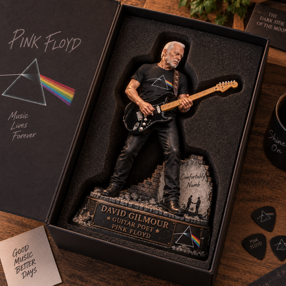 David Gilmour Guitar Poet – Pink Floyd Collectible Acrylic Plaque Table Decor