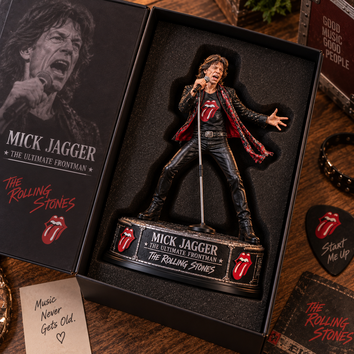 Mick Jagger The Ultimate Frontman – The Rolling Stones Collectible Acrylic Plaque Table Decor